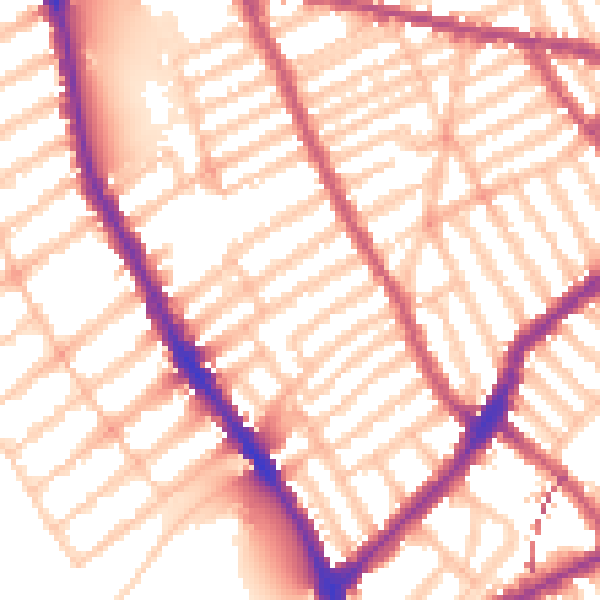 Daytime road noise heatmap for SW6 6RH