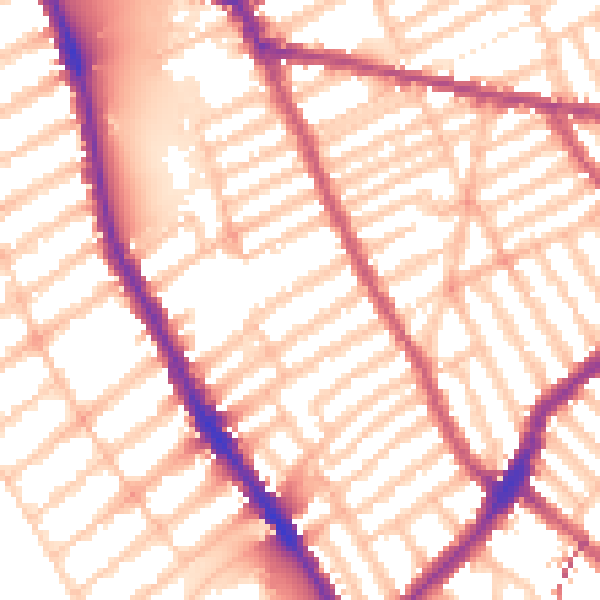 Daytime road noise heatmap for SW6 6SA