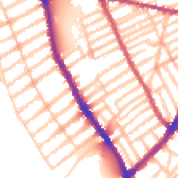 Daytime road noise heatmap for SW6 6TF