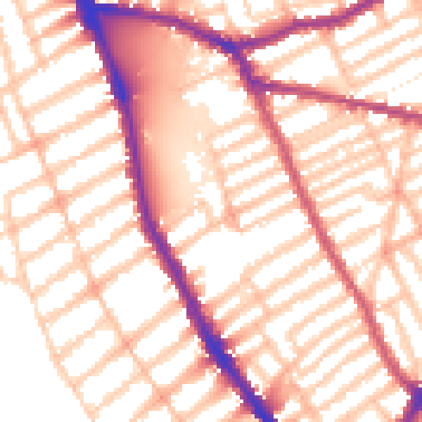 Daytime road noise heatmap for SW6 6TT