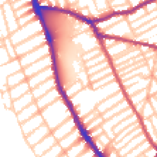 Daytime road noise heatmap for SW6 6TU