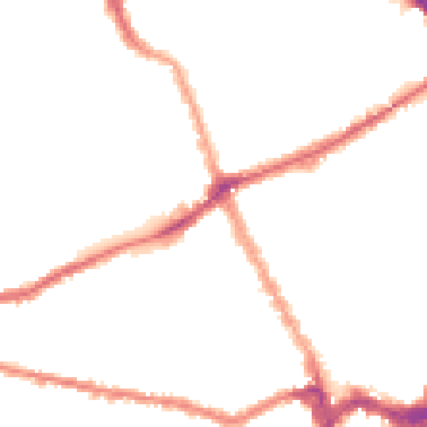 Night-time road noise heatmap for SW6 7AY