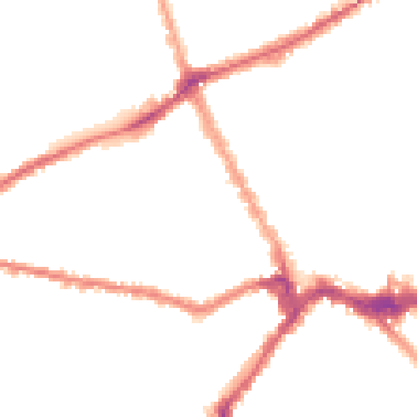 Night-time road noise heatmap for SW6 7ET
