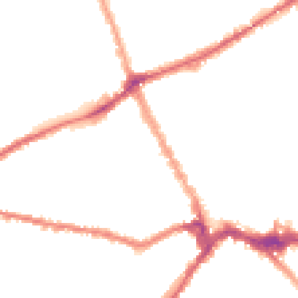 Night-time road noise heatmap for SW6 7EY