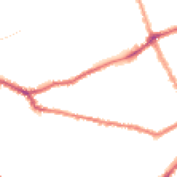 Night-time road noise heatmap for SW6 7LT