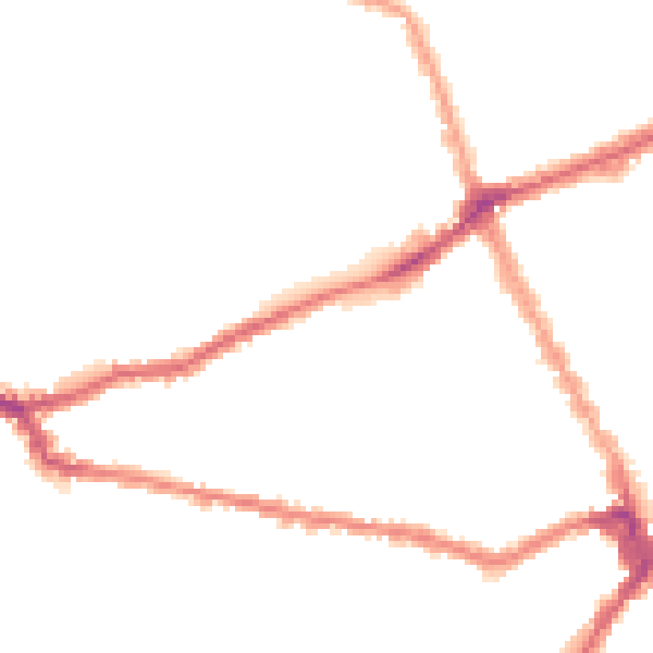 Night-time road noise heatmap for SW6 7TG