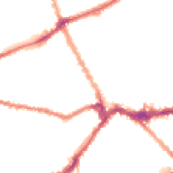 Night-time road noise heatmap for SW6 7UP