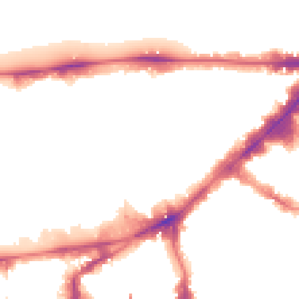 Night-time road noise heatmap for SW7 1AD