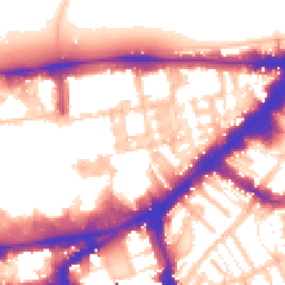 Daytime road noise heatmap for SW7 1AE