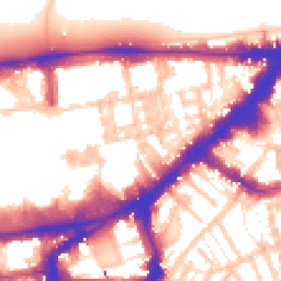 Daytime road noise heatmap for SW7 1AF