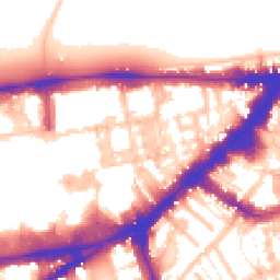Daytime road noise heatmap for SW7 1AH