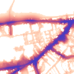 Daytime road noise heatmap for SW7 1AN