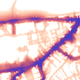 Daytime road noise heatmap for SW7 1AQ