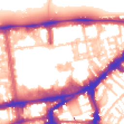 Daytime road noise heatmap for SW7 1BA