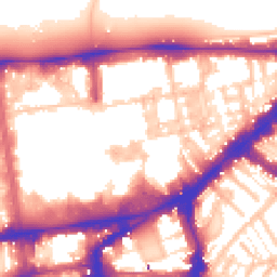 Daytime road noise heatmap for SW7 1BF