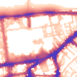 Daytime road noise heatmap for SW7 1BJ