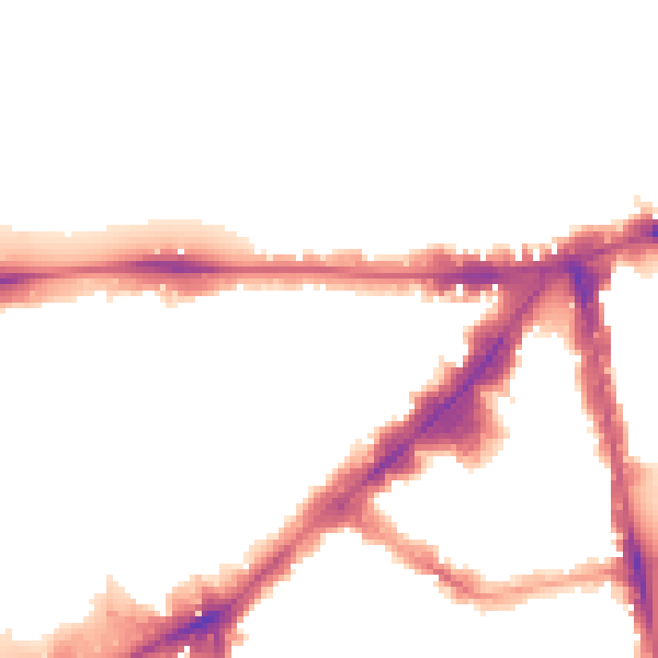 Night-time road noise heatmap for SW7 1BT