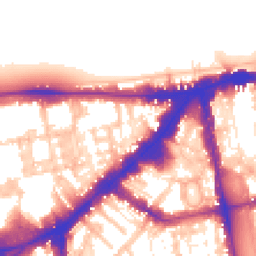 Daytime road noise heatmap for SW7 1DY