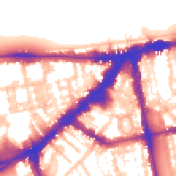 Daytime road noise heatmap for SW7 1DZ