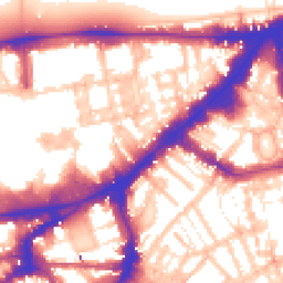Daytime road noise heatmap for SW7 1EN