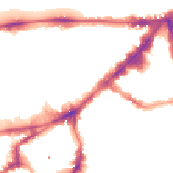 Night-time road noise heatmap for SW7 1EN