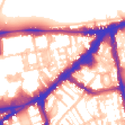 Daytime road noise heatmap for SW7 1ET