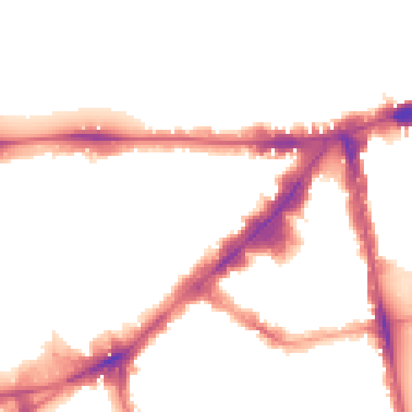 Night-time road noise heatmap for SW7 1JT