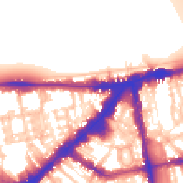 Daytime road noise heatmap for SW7 1RH