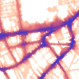 Daytime road noise heatmap for SW7 2JS