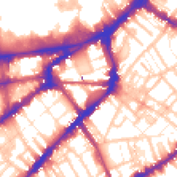 Daytime road noise heatmap for SW7 2NH