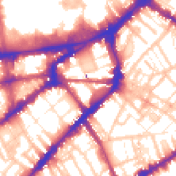 Daytime road noise heatmap for SW7 2NQ