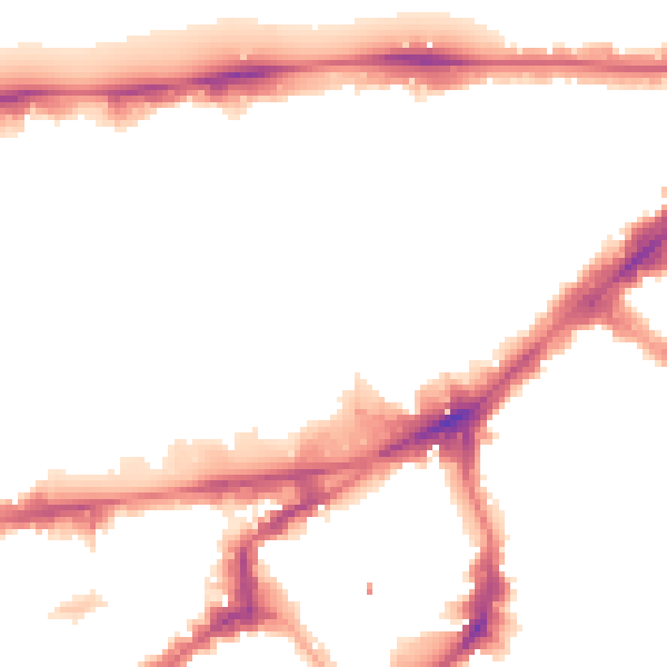 Night-time road noise heatmap for SW7 2PS