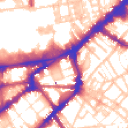 Daytime road noise heatmap for SW7 2SE