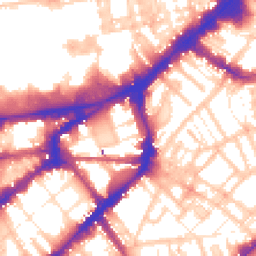 Daytime road noise heatmap for SW7 2SG