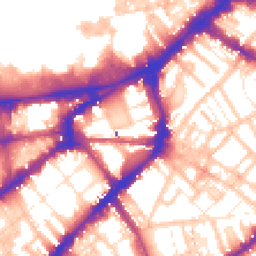 Daytime road noise heatmap for SW7 2TA