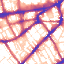 Daytime road noise heatmap for SW7 3AA