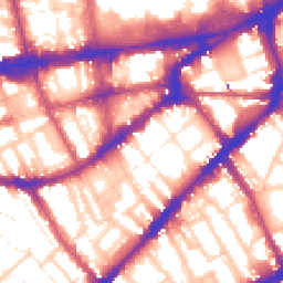 Daytime road noise heatmap for SW7 3AB