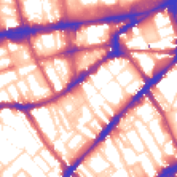 Daytime road noise heatmap for SW7 3AF