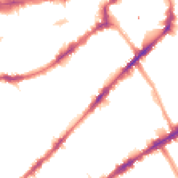 Night-time road noise heatmap for SW7 3AT