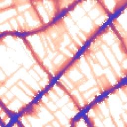 Daytime road noise heatmap for SW7 3BE