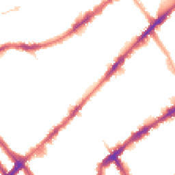 Night-time road noise heatmap for SW7 3BE