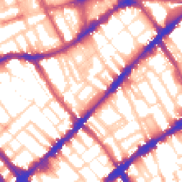 Daytime road noise heatmap for SW7 3BG