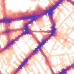 Daytime road noise heatmap for SW7 3NJ