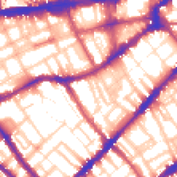 Daytime road noise heatmap for SW7 3PE
