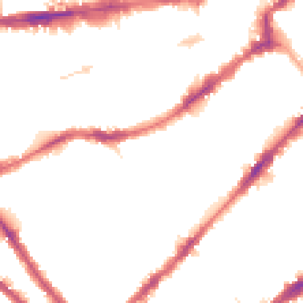 Night-time road noise heatmap for SW7 3PE