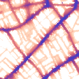Daytime road noise heatmap for SW7 3QP