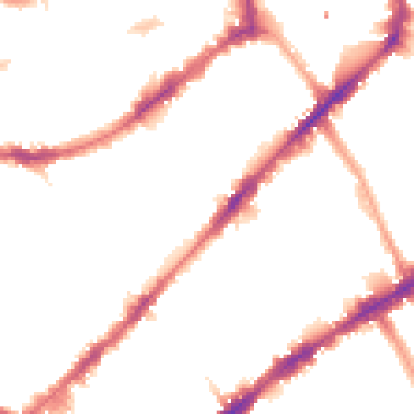 Night-time road noise heatmap for SW7 3QP