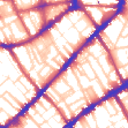 Daytime road noise heatmap for SW7 3QW