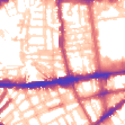 Daytime road noise heatmap for SW7 4AU
