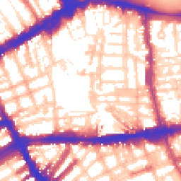 Daytime road noise heatmap for SW7 4BH
